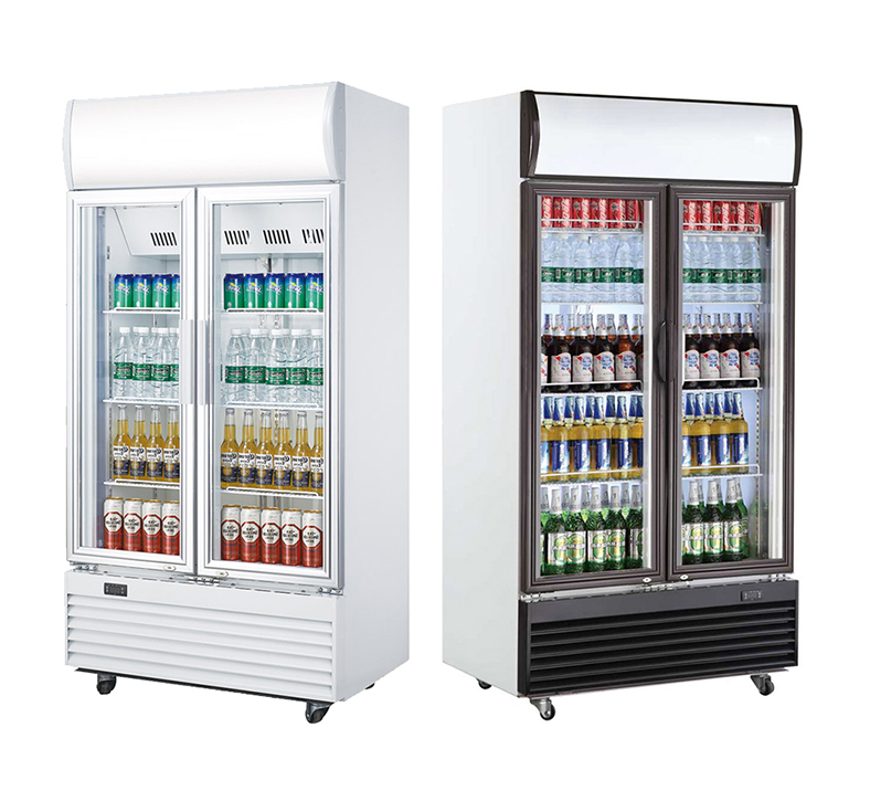 double glass door merchandiser fridge